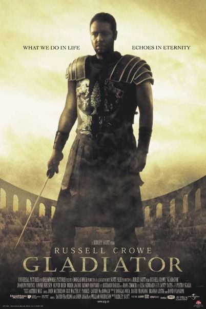 plakat z filmu Gladiator, Maximus Decimus Meridius, Russell Crowe,
