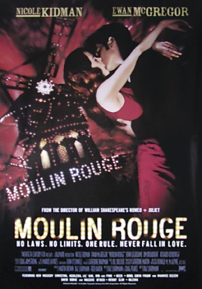 plakat kinowy Moulin Rouge z Nicole Kidman, Ewan Mc Gregor