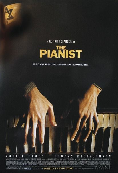 plakat Romana Polańskiego z filmu The Pianist z Adrien-em Brody