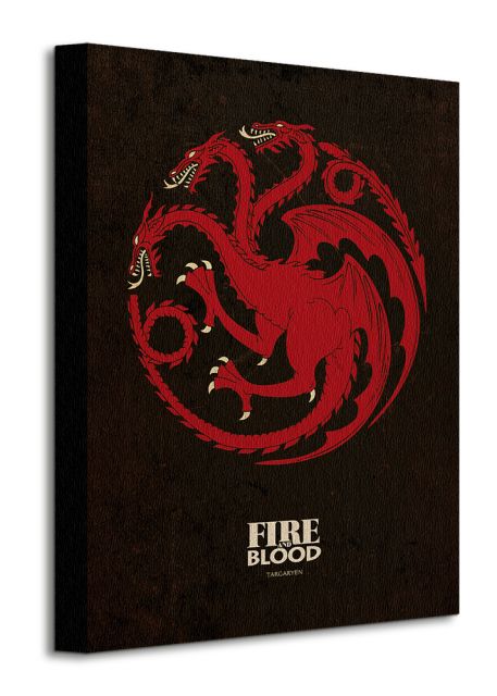 Obraz 30x40 przedstawia symbol rodziny Targaryen z Gry o Tron