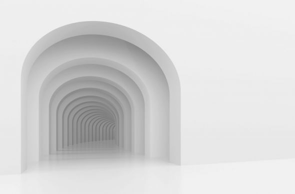 Głębia wnętrza tunel - fototapeta