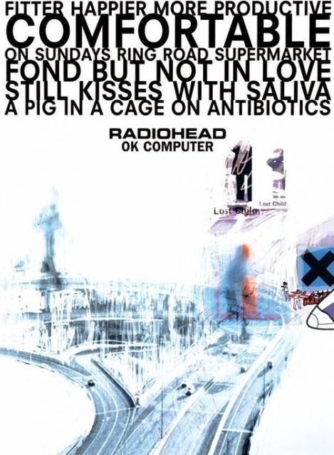 plakat Radiohead z albumu ok computer