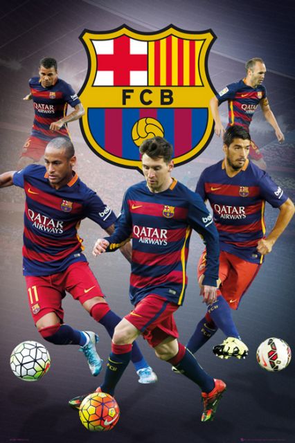 plakat ścienny Gwiazdy Barcelony