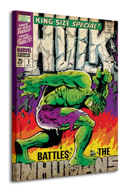 Obraz na płótnie przedstawia Hulka