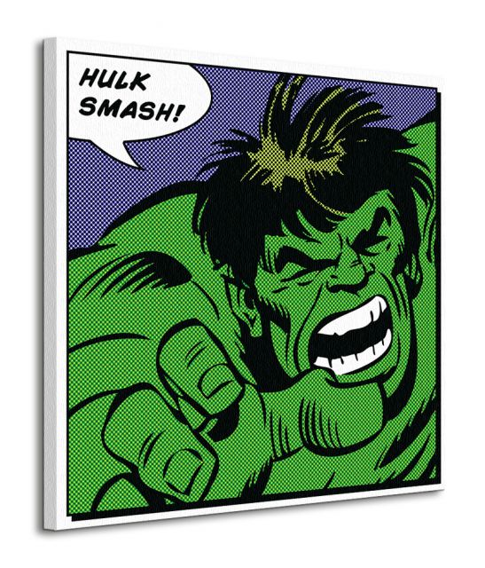 postać z komiksu Hulk na płótnie 85x85