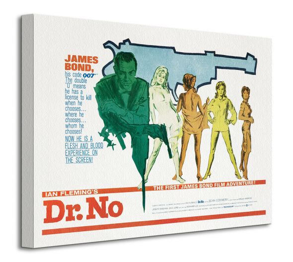 Obraz na płótnie przedstawia kolejną wersji okładki filmu James Bond Dr No