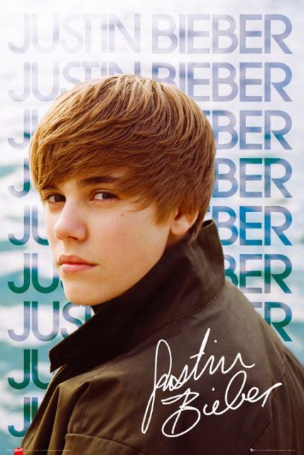 Plakaty muzyczne na ścianę Justina Biebera z podpisem