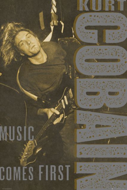 plakat na ścianę Kurt Cobain (Music comes first)