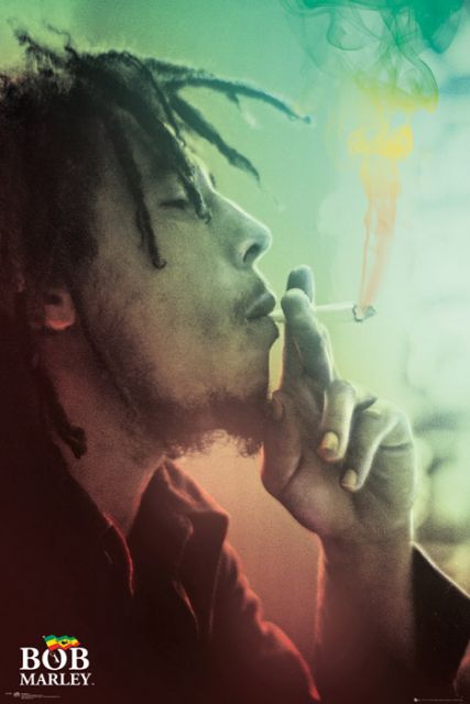 Bob Marley z papierosem - plakat