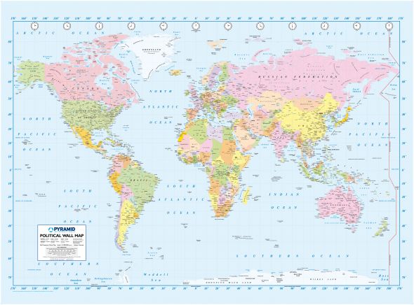 Ogromna mapa świata w formie fototapety na ścianę