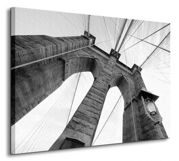 canvas z filarem i siecią lin Brooklyn Bridge