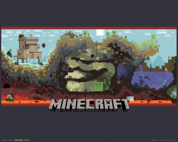 plakat na ścianę z kultowej gry Minecraft Underground
