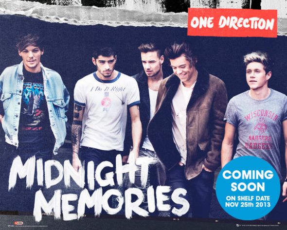 Plakat z członkami zespołu One Direction