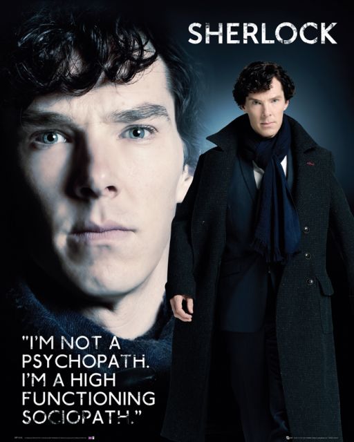plakat z serialu Sherlock Sociopath