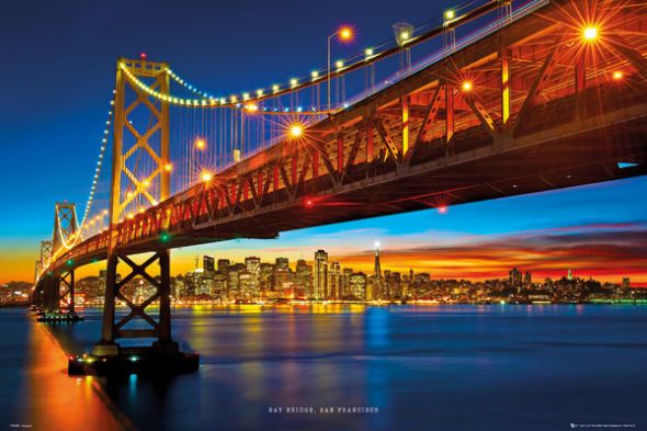 Usa, San Francisco. Golden Gate Bridge plakat