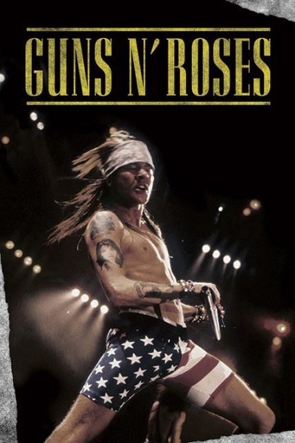 Plakat z wokalista Guns N Roses