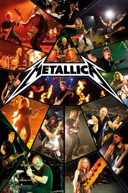plakat z występów na żywo zespołu metallica