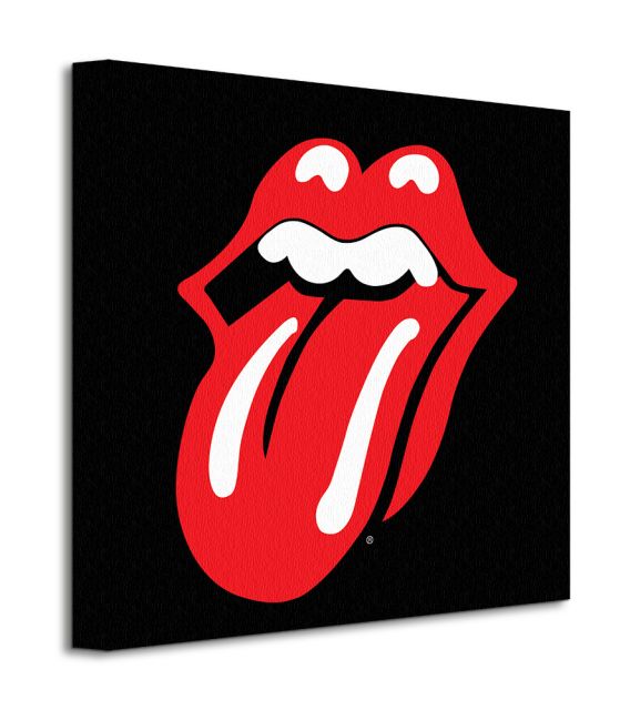 Obraz na płótnie przedstawia słynne usta Rolling Stones
