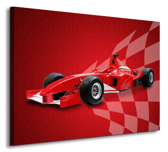 perspektywa canvasu z sportowym czerwonym samochodem