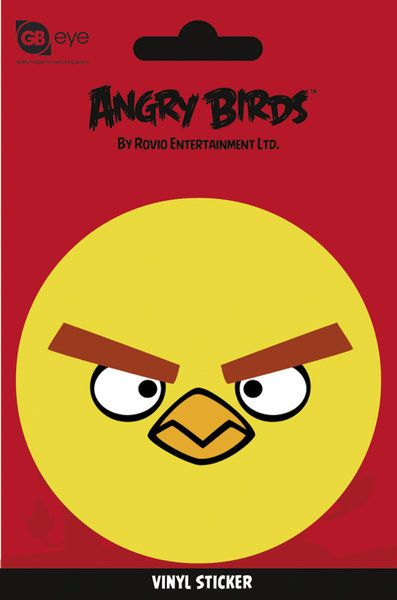 Duża naklejka z żółtym ptaki z gry Angry Birds