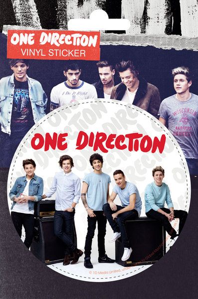 Naklejka z zespołem One Direction w wymiarach 10x15 cm