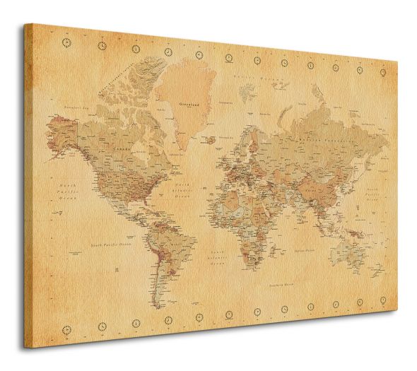 Obraz 120x85 przedstawia mapę świata