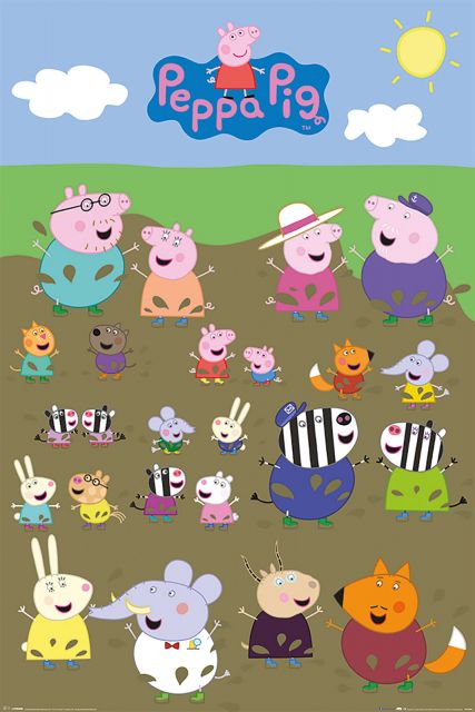Świnka Peppa - plakat dla dziecka 61x91,5 cm