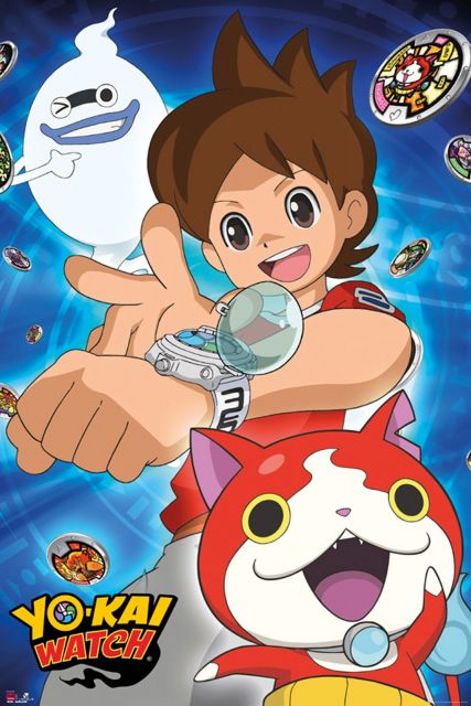plakat z postaciami anime z Yo-Kai Watch