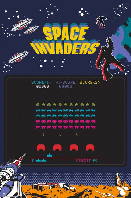 plakat z gry Space Invaders