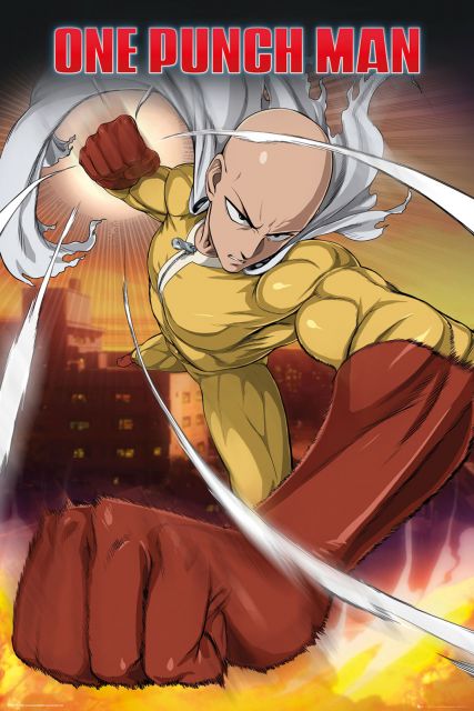 plakat anime One Punch Man Saitama