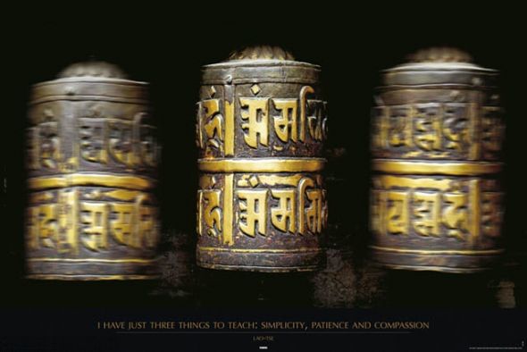 plakat z buddyjską kołatką 61x91,5 cm