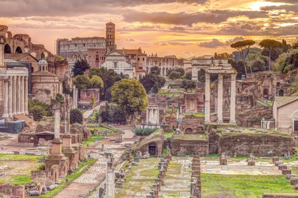 Stare miasto - plakat Rzymu 91,5x61 cm