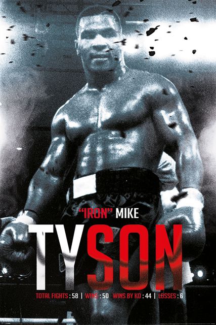 plakat do siłowni Mike Tyson Rekordy