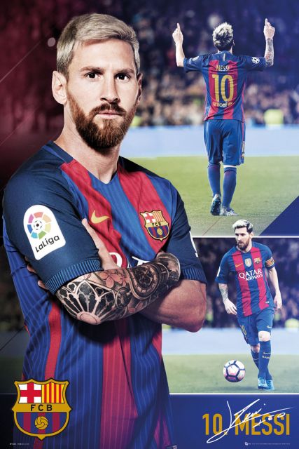 plakat na ścianę dla fana Barcelony z Leo Messi