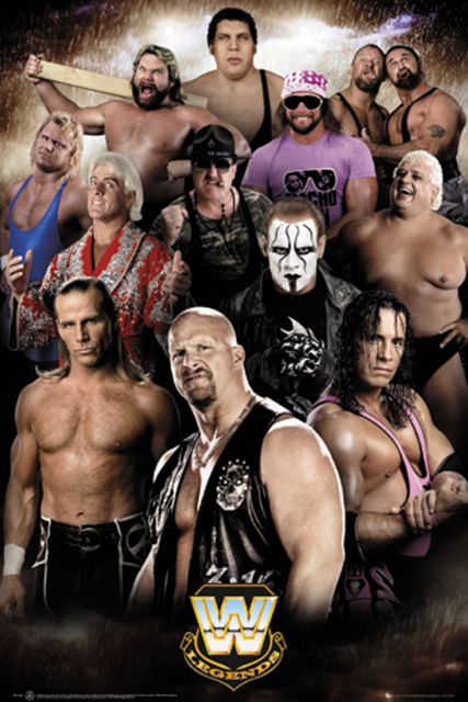 plakat na ścianę z legendami WWE