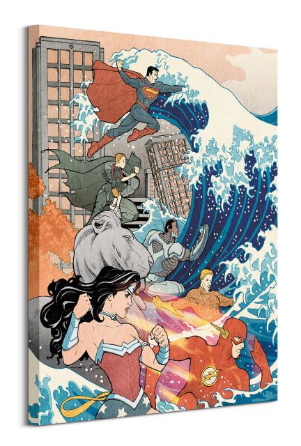 Wonder Woman (Justice League Great Wave) - obraz na płótnie