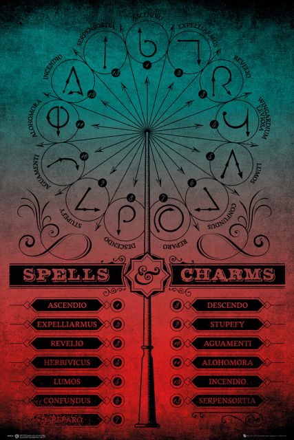 Harry Potter Spells And Charms - plakat z filmu 61x91,5