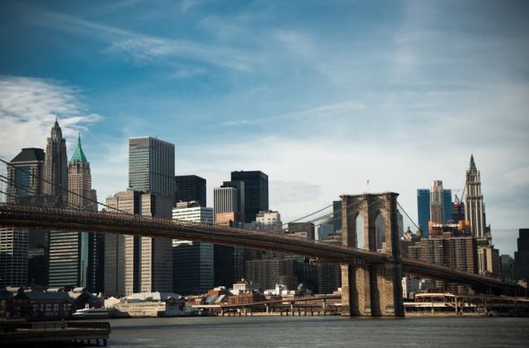 Nowy Jork, Brooklyn Bridge - fototapeta