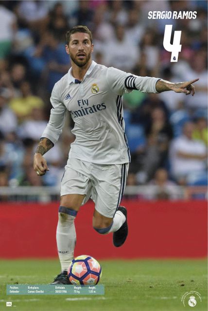 Real Madrid 2016/2017 Sergio Ramos - plakat