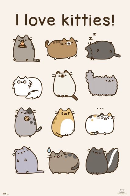 Pusheen The Cat I Love Kitties - plakat