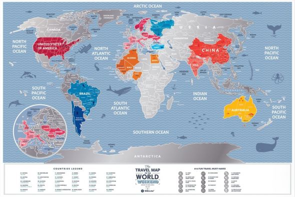 Weekend World - Mapa zdrapka