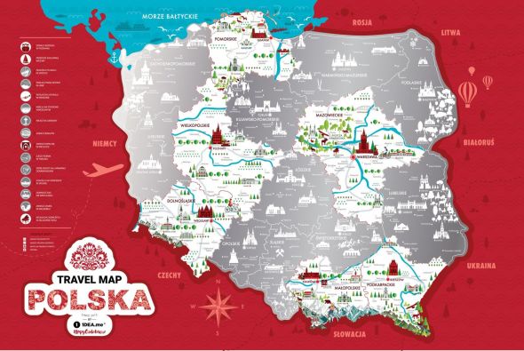 Polska - Mapa zdrapka