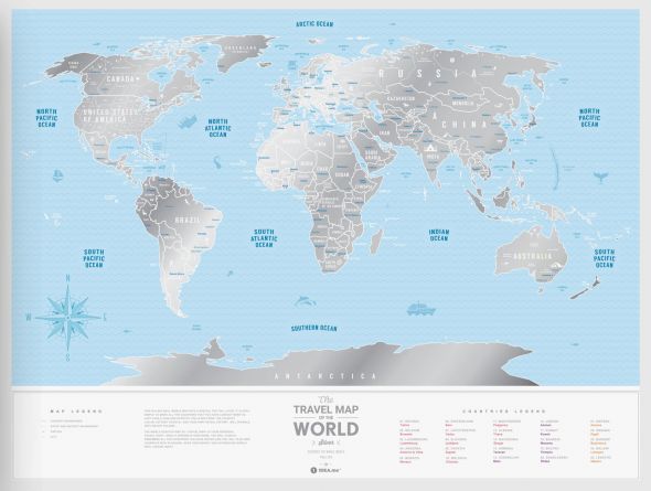 Silver World - Mapa zdrapka