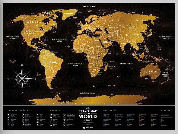 Black World - Mapa zdrapka