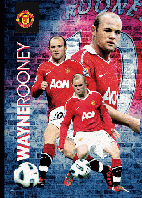Manchester United Wayne Rooney 10/11 - reprodukcja z efektem 3d