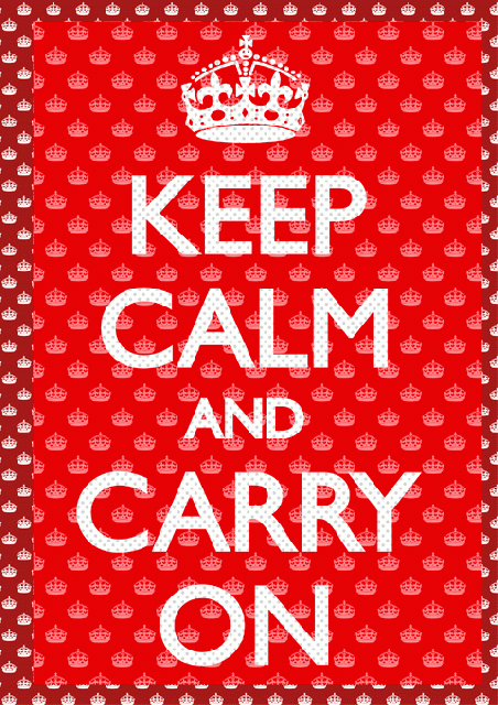 Keep Calm and carry on - reprodukcja z efektem 3d