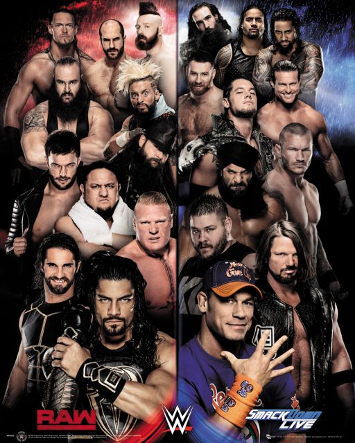 WWE Raw VS Smackdown - plakat