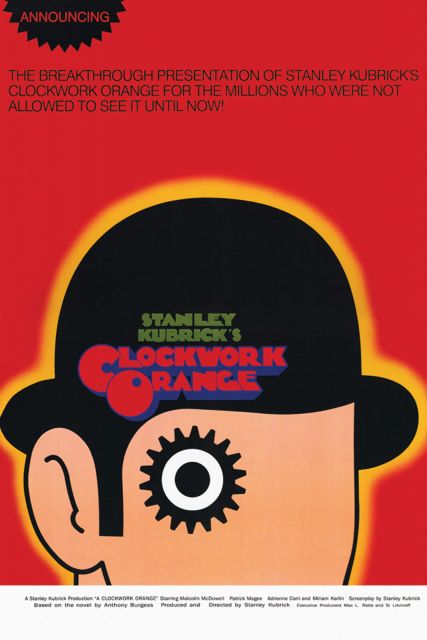 Plakat z filmu Mechaniczna Pomarańcza Stanleya Kubricka