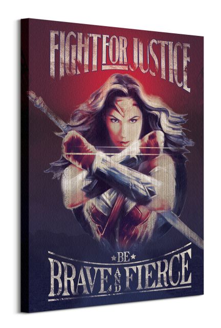 Wonder Woman Fight For Justice - obraz na płótnie w rozmiarze 60x80 cm
