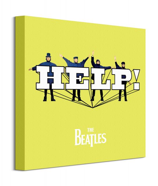 The Beatles HELP! Yellow - obraz na płótnie o wymiarach 40x40 cm